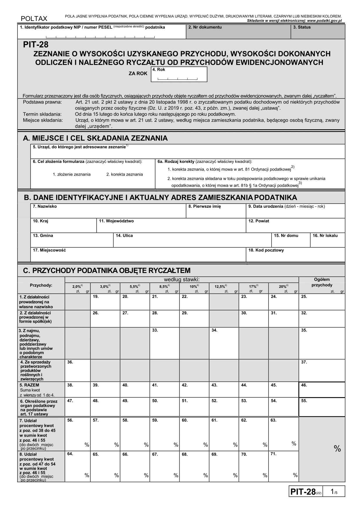 PIT-28 rozliczysz w programie e-pity